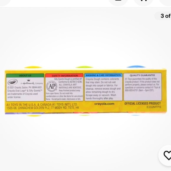 NEW Crayola Silly Scents Doh 2+ Red/Blue/Yellow - Picture 2 of 7